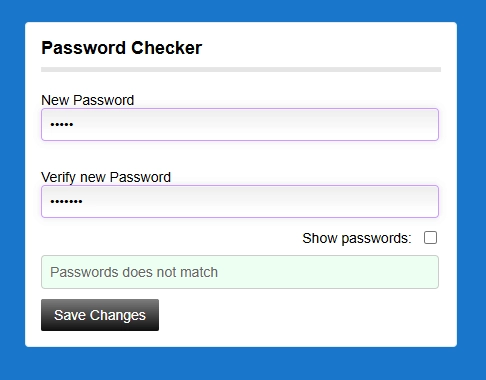 Password Strength Checker using Jquery