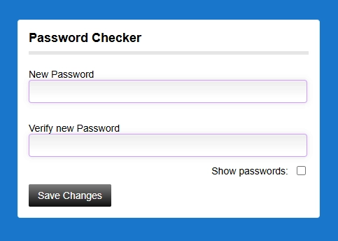 Password Strength Checker using Jquery