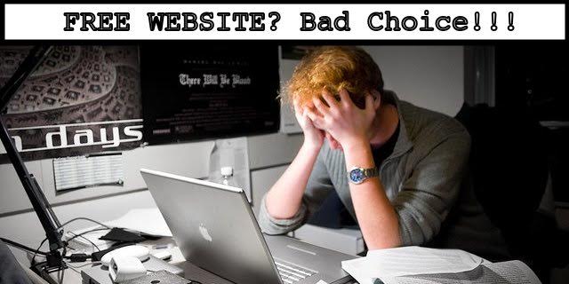 Why Having a FREE website is bad Choice