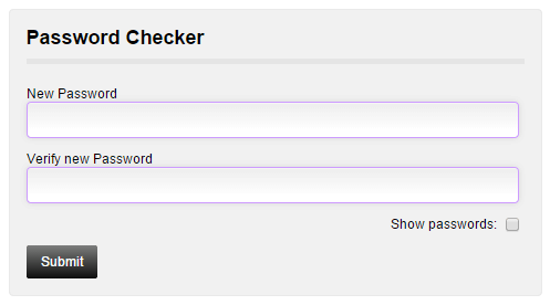 Password Strength Checker using Jquery